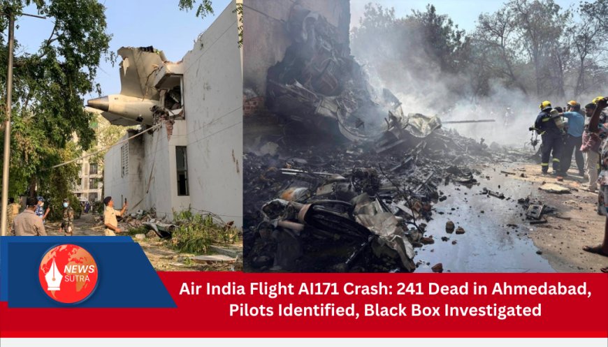 Air India Flight AI171 Crash: 241 Dead in Ahmedabad, Pilots Identified, Black Box Investigated