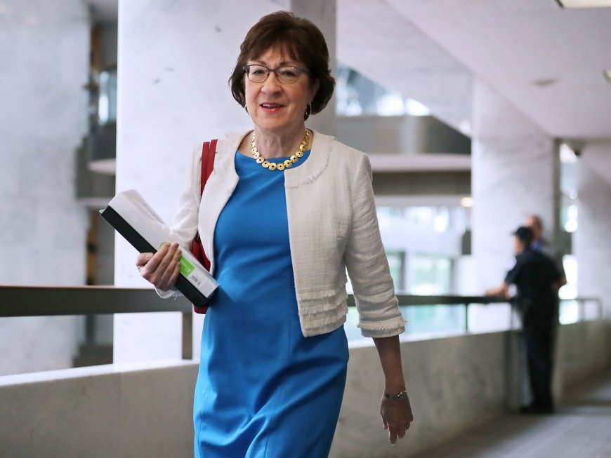 Sen. Susan Collins Confronted by Protesters During Maine Ribbon-Cutting Ceremony