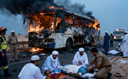 Tragedy on Mecca–Medina Route: Bus Collides with Tanker, 42 Indian Pilgrims Killed Near Madinah