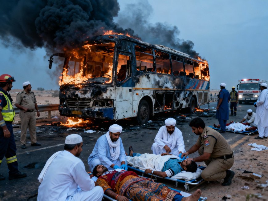 Tragedy on Mecca–Medina Route: Bus Collides with Tanker, 42 Indian Pilgrims Killed Near Madinah